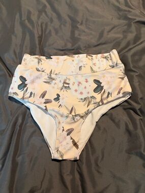 Floral High-Waist Full Coverage Bikini Bottoms